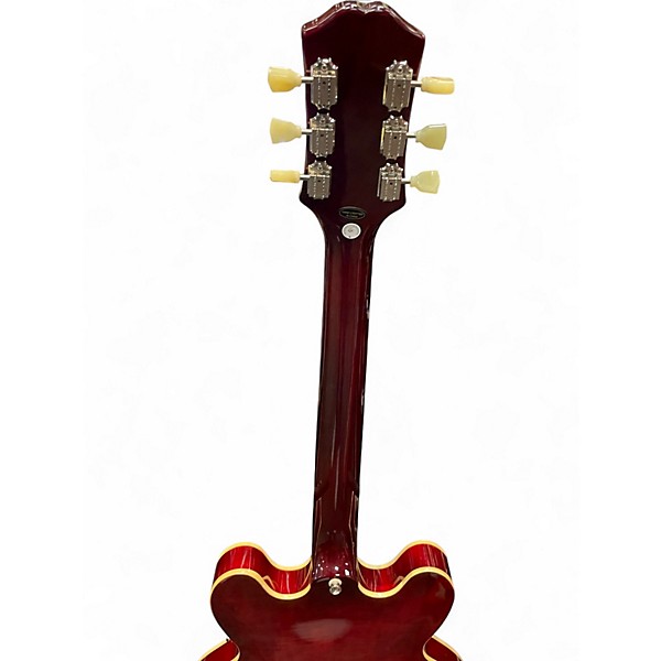 Used Epiphone ES335 FIGURED Trans Red Hollow Body Electric Guitar