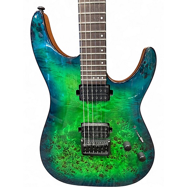 Used Schecter Guitar Research CR-6 AQUABURST Solid Body Electric Guitar