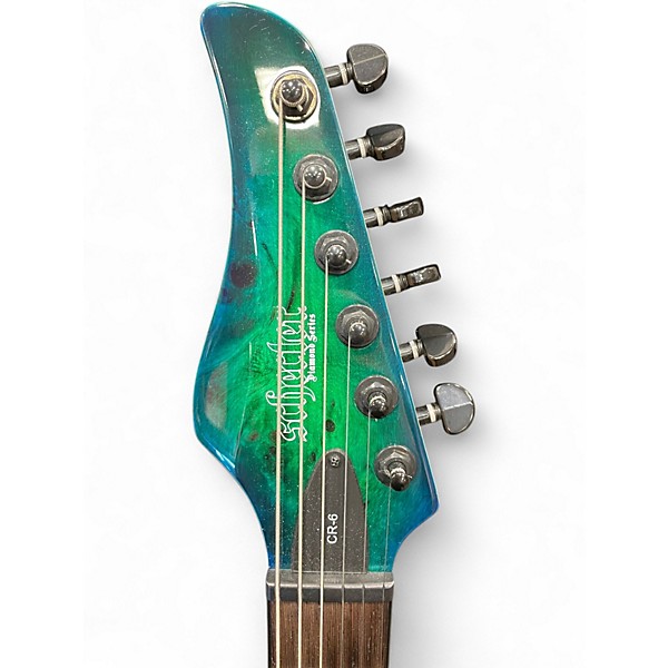 Used Schecter Guitar Research CR-6 AQUABURST Solid Body Electric Guitar