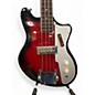 Vintage 1960s Kingston Short scale Red burst Electric Bass Guitar