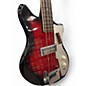 Vintage 1960s Kingston Short scale Red burst Electric Bass Guitar