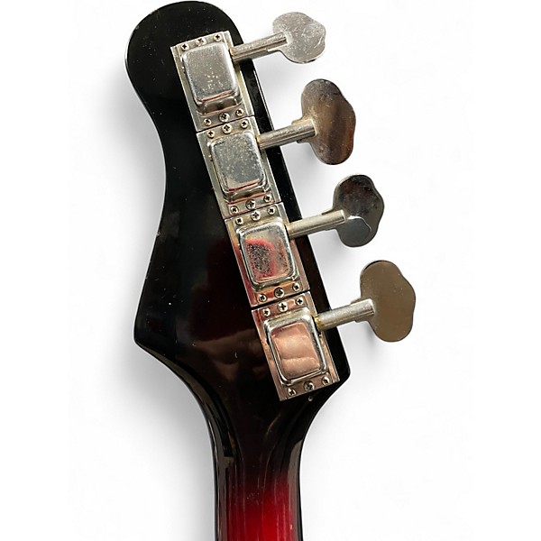 Vintage 1960s Kingston Short scale Red burst Electric Bass Guitar