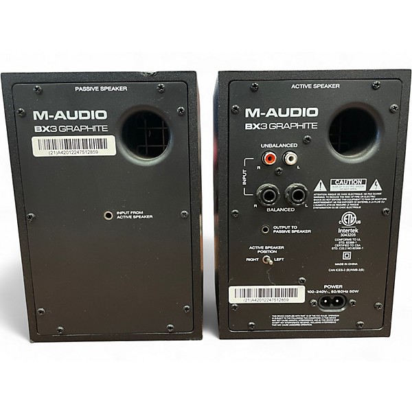 Used M-Audio bx3 pair Powered Monitor