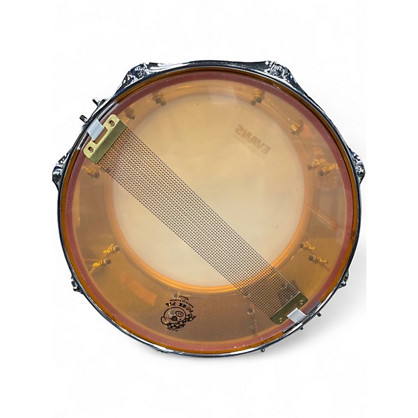 Used Pork Pie 7X13 Piglite snare Amber Drum