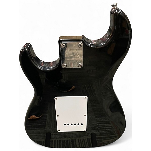 Used Silvertone St Style Black Solid Body Electric Guitar