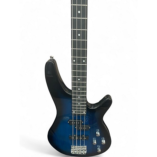 Used Klaxon Bass Blue Burst Electric Bass Guitar