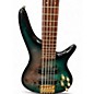 Used Ibanez SR405 5 String Tropical Seafloor Burst Electric Bass Guitar