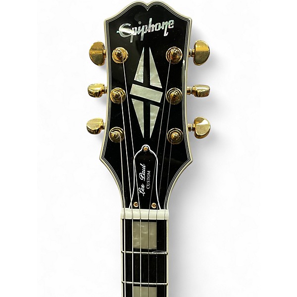 Used Epiphone Les Paul Custom Black Solid Body Electric Guitar