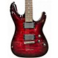 Used Schecter Guitar Research Hellraiser Deluxe Crimson Red Trans Solid Body Electric Guitar