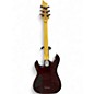 Used Schecter Guitar Research Hellraiser Deluxe Crimson Red Trans Solid Body Electric Guitar