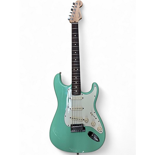 Used Fender Artist Series Jeff Beck Stratocaster Surf Green Solid Body Electric Guitar