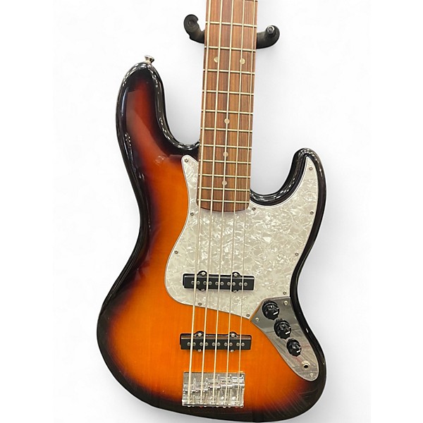 Used Squier Affinity Jazz Bass V 5 String 3 Color Sunburst Electric Bass Guitar