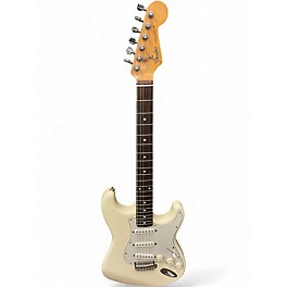 Used 1980s Fender Refinished MIJ Stratocaster white Solid Body Electric Guitar