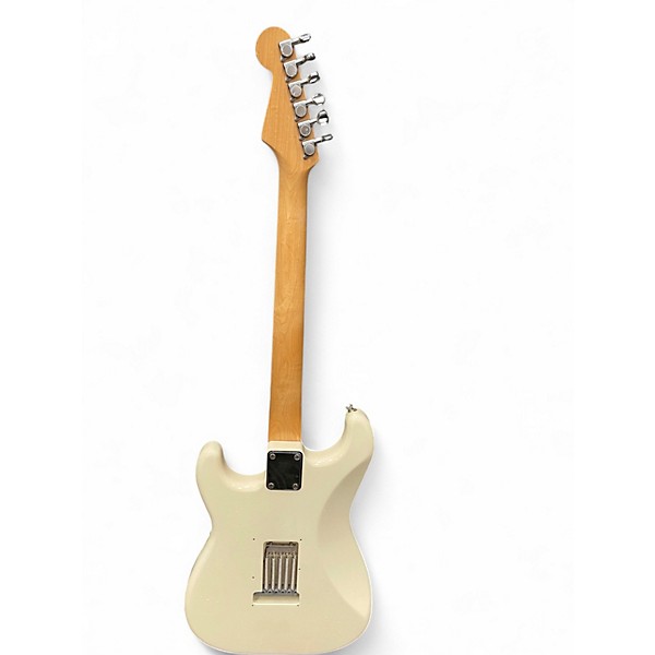 Used 1980s Fender Refinished MIJ Stratocaster white Solid Body Electric Guitar