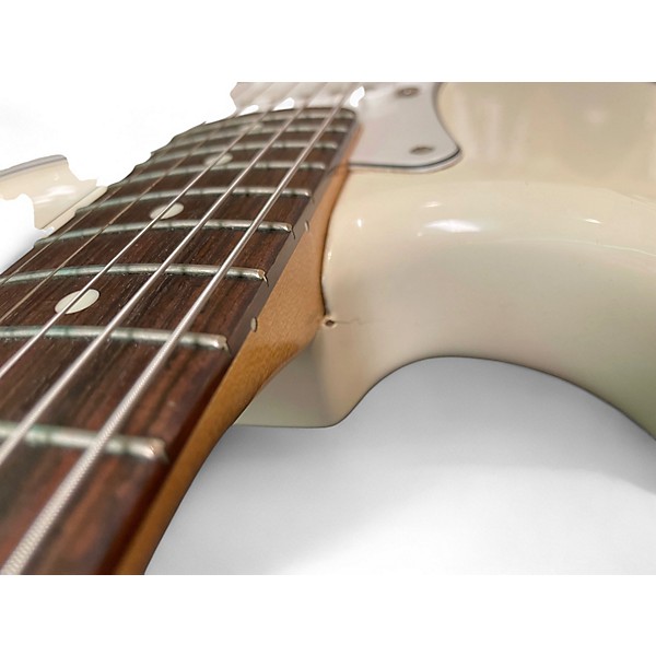 Used 1980s Fender Refinished MIJ Stratocaster white Solid Body Electric Guitar