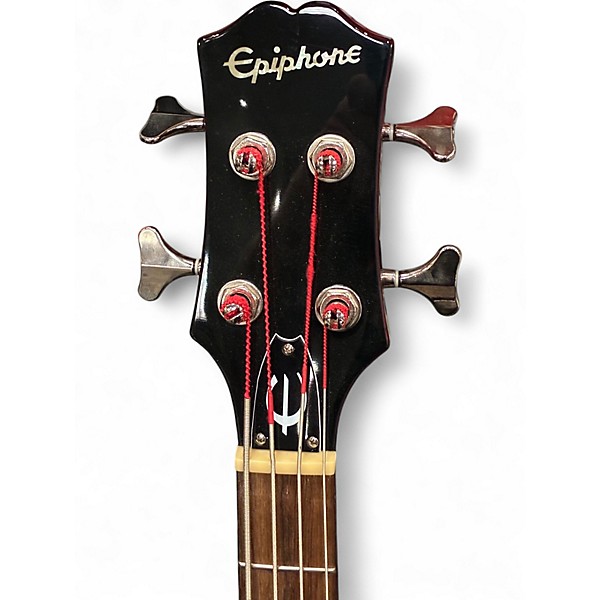 Used 2021 Epiphone EMBASSY SPARKLING BURGANDY Electric Bass Guitar