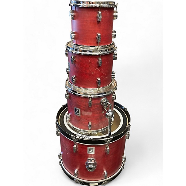 Used SONOR 4 Piece Force 2000 Red Drum Kit
