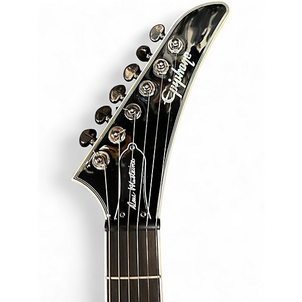 Used Epiphone DAVE MUSTAINE FLYING V CUSTOM BLACK METALLIC Solid Body Electric Guitar