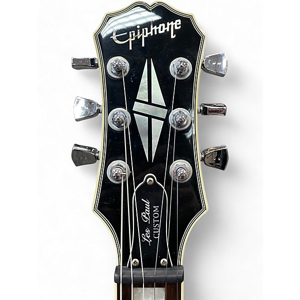 Used Epiphone Les Paul Custom Ebony Solid Body Electric Guitar