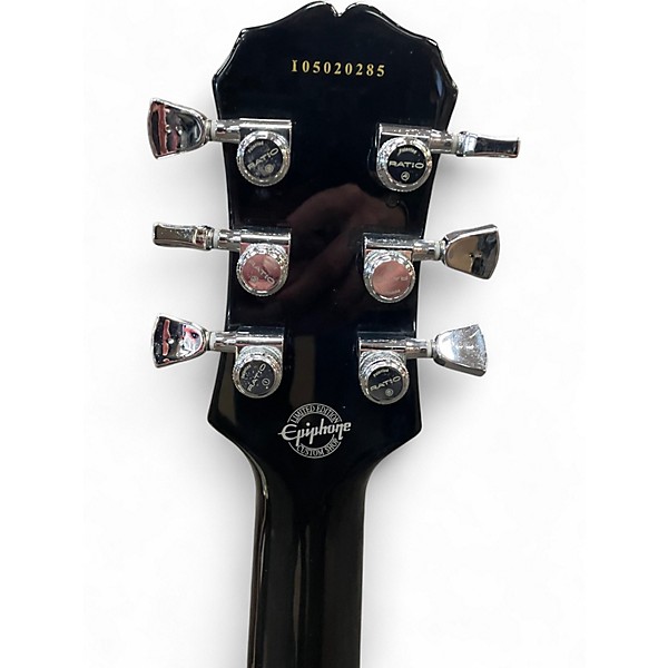 Used Epiphone Les Paul Custom Ebony Solid Body Electric Guitar