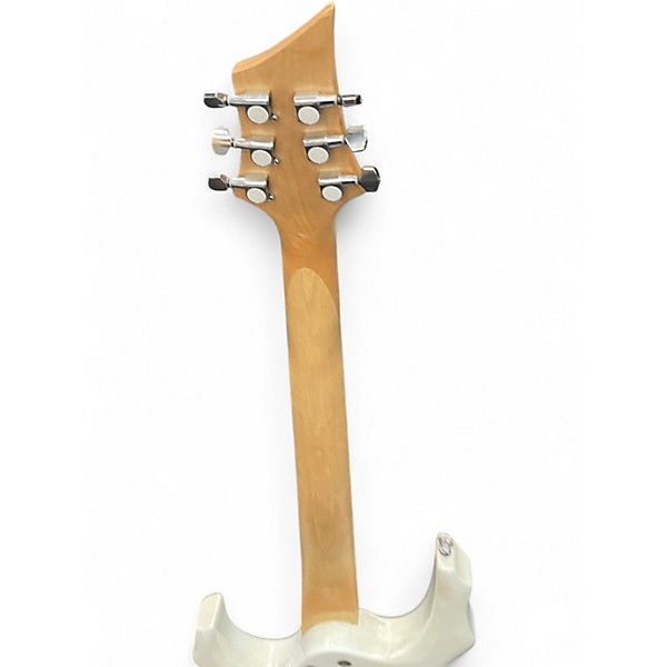Used Glarry BURNING FIRE STYLE White Solid Body Electric Guitar