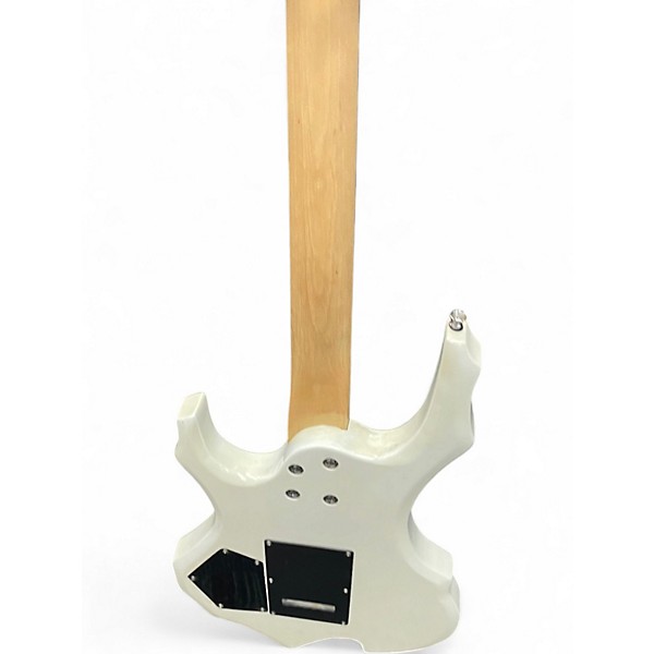 Used Glarry BURNING FIRE STYLE White Solid Body Electric Guitar