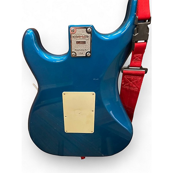 Vintage 1980s Kramer AMERICAN PACER Blue Solid Body Electric Guitar