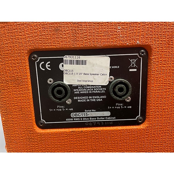 Used Orange Amplifiers OBC115 400W 1x15 Bass Cabinet