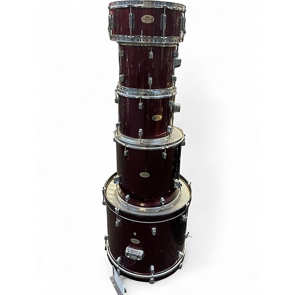 Used Pearl 5 Piece Forum Wine Red Drum Kit