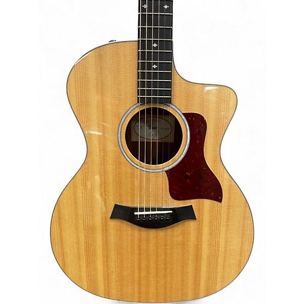 Used Taylor 214CE QS DLX LTD Natural Acoustic Electric Guitar