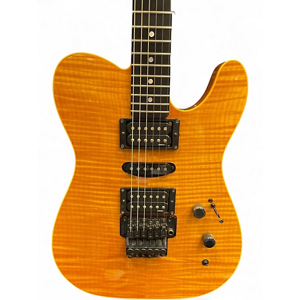Used Fender Fender Custom Shop Tele, HSH w/ Floyd Rose Trans Quilt  blonde Solid Body Electric Guitar