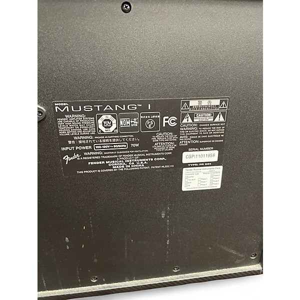 Used Fender Mustang I 20W 1X8 Guitar Combo Amp