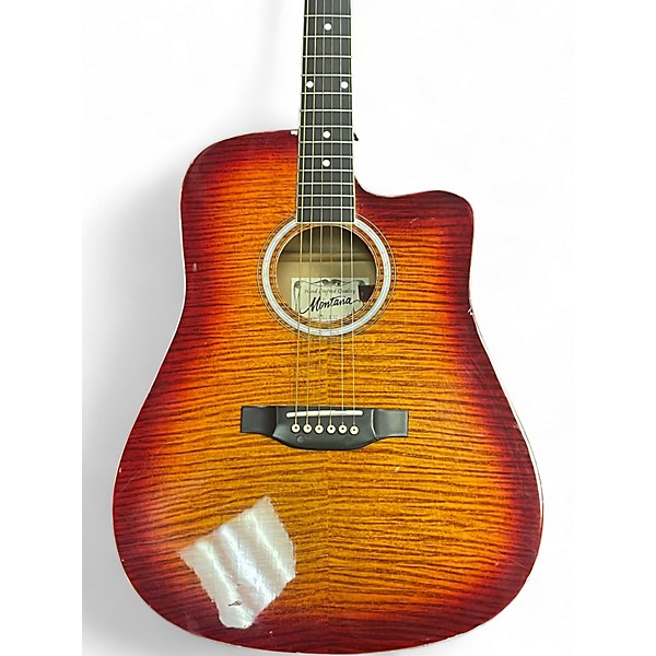 Used Montana BM105C 2 Tone Sunburst Acoustic Electric Guitar