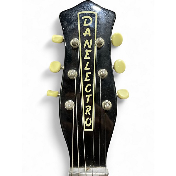 Used Danelectro 56 u-2 Black and White Solid Body Electric Guitar