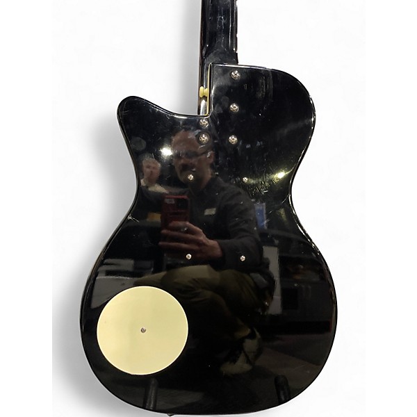 Used Danelectro 56 u-2 Black and White Solid Body Electric Guitar