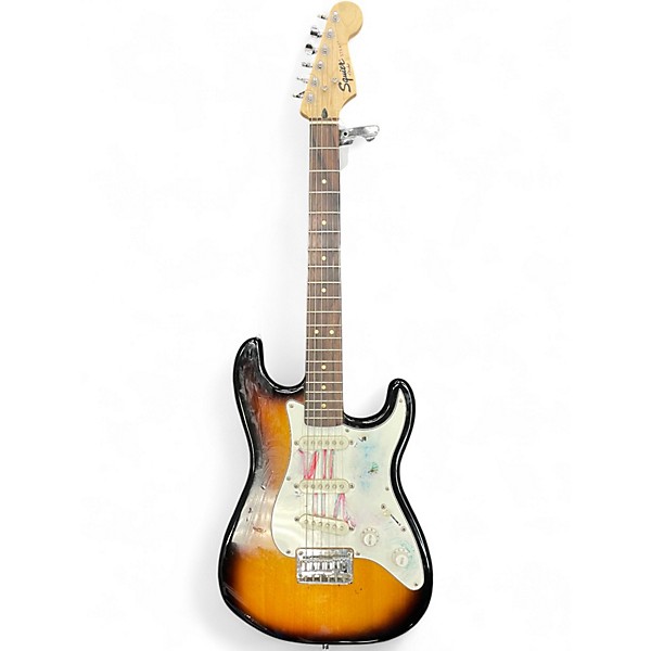 Used Squier Bullet Stratocaster Hardtail 2 Color Sunburst Solid Body Electric Guitar