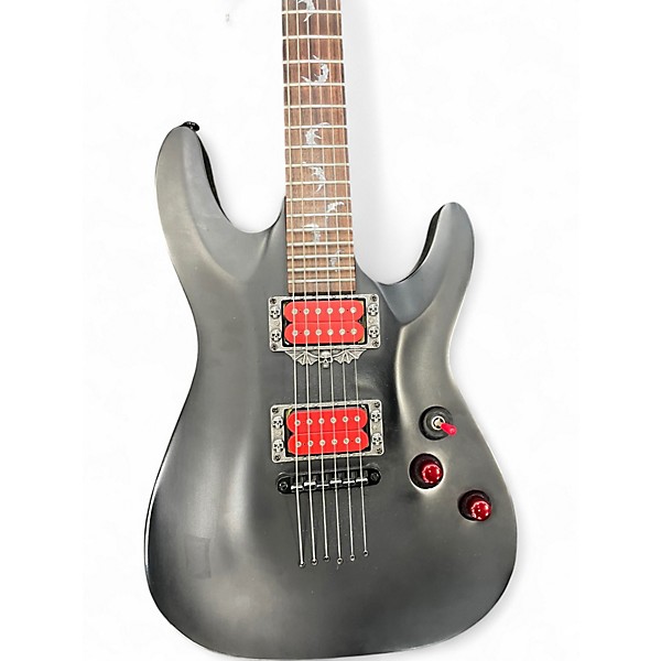 Used Schecter Guitar Research Damien 6 Black Solid Body Electric Guitar