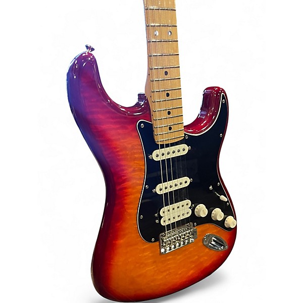 Used 2022 Fender Player Stratocaster HSS Plus Top Aged Cherry Burst Solid Body Electric Guitar
