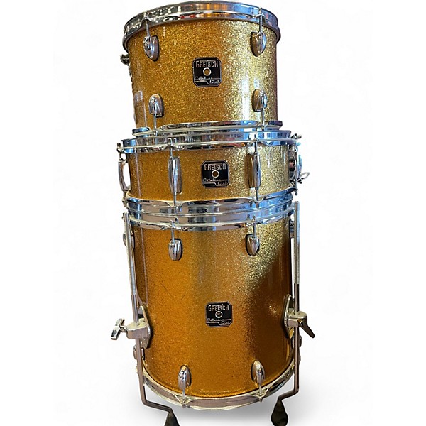 Used Gretsch Drums 4 Piece Catalina Club Jazz Series LEMON SPARKLE Drum Kit