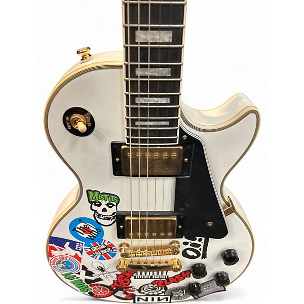 Used 2023 Epiphone Les Paul Custom Alpine White Solid Body Electric Guitar