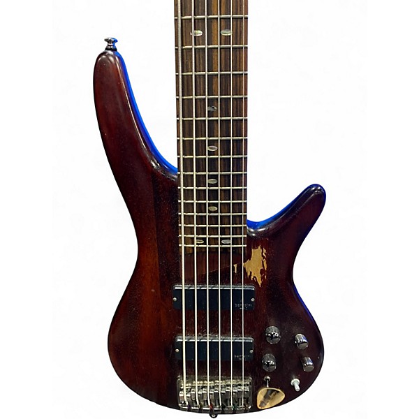 Used Ibanez SR506 6 String Walnut Electric Bass Guitar