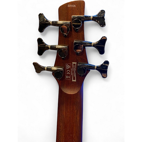 Used Ibanez SR506 6 String Walnut Electric Bass Guitar