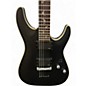Used 2019 Schecter Guitar Research Damien Platinum Black and Gold Solid Body Electric Guitar