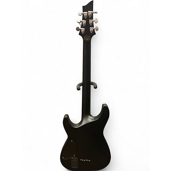 Used 2019 Schecter Guitar Research Damien Platinum Black and Gold Solid Body Electric Guitar