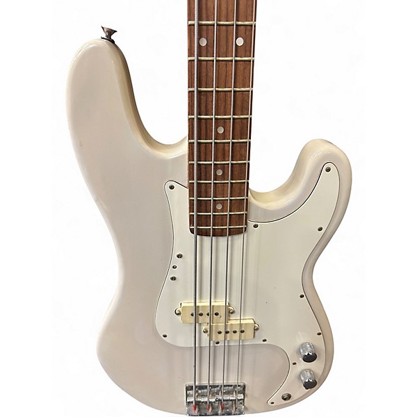 Used Squier Precision Bass White Electric Bass Guitar