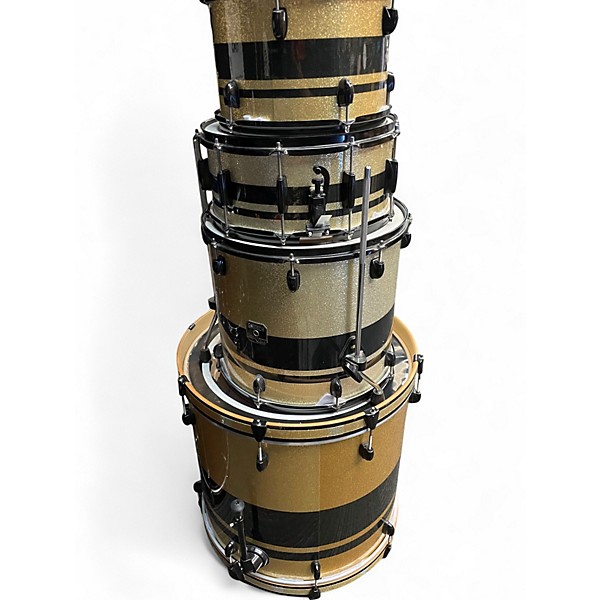 Used Gretsch Drums 4 Piece Catalina Club Rock Gold Sparkle Drum Kit