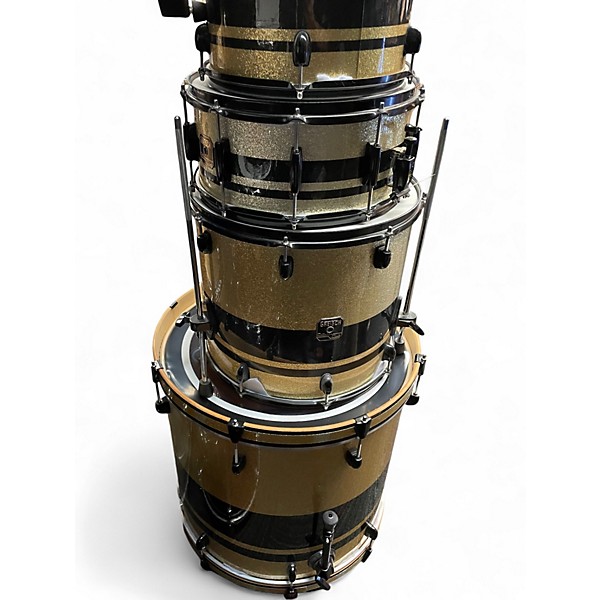 Used Gretsch Drums 4 Piece Catalina Club Rock Gold Sparkle Drum Kit