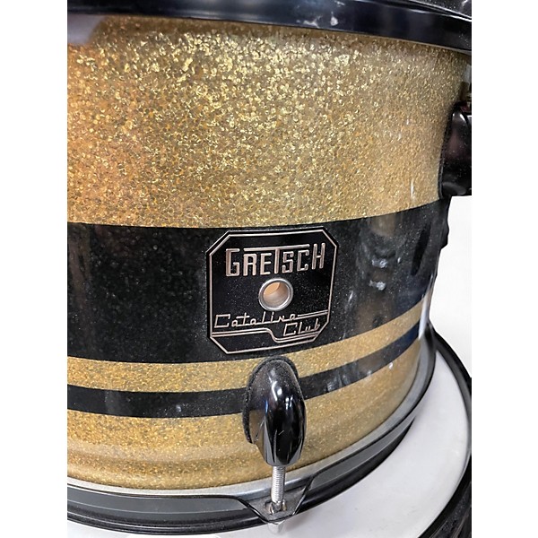 Used Gretsch Drums 4 Piece Catalina Club Rock Gold Sparkle Drum Kit