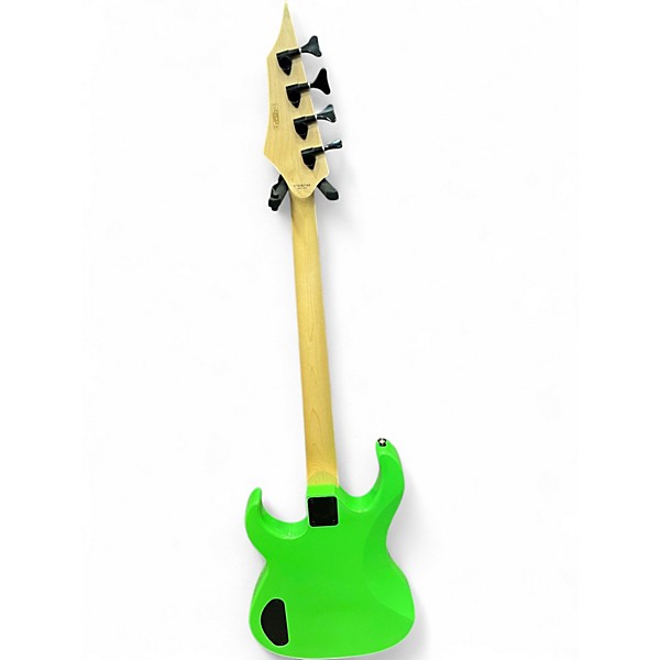 Used Dean Custom Zone 4-String Neon Green Electric Bass Guitar