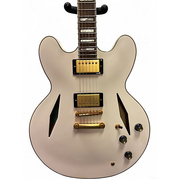 Used Epiphone Emily Wolfe Sheraton White Wolfe Hollow Body Electric Guitar